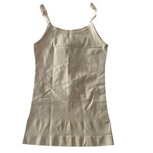 Shapermint Empetua Scoop Neck Cami Layering Shapewear Tan Sz SM 62001
